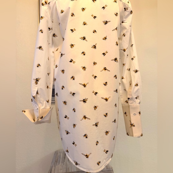 Victoria Beckham for Target Iconic Bee Print Blouse Structured Designer Top - Picture 10 of 15